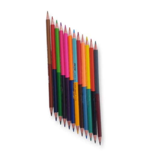 الوان خشب القلم لونين 12 قلم 24 لون