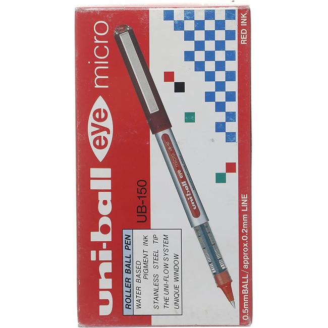 قلم حبر من يوني-بول - اي ميكرو 150, 0.5 مم,  قطعة واحده - اللون احمر
